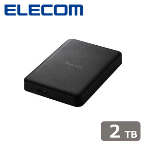 �G���R���bELECOM �e���r�^�� �O�t��HDD �|�[�^�u�� 2.5�C���` 2TB �É��t�@�����X USB 3.2 Gen1(5Gbps) REGZA/AQUOS/BRAVIA���ڑ��� ���������ɕ֗� �f�[�^�̒����ۑ������i�u���b�N�j ELP-HTV020UBK