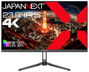 JAPANNEXT�b�W���p���l�N�X�g �t���f�B�X�v���C(23.8�^/IPS(ADS)/4K UHD 3840×2160/60Hz/8ms/HDR10/HDMI2.0/DP1.2/VESA)(�u���b�N) JN-IPS2380UHDR