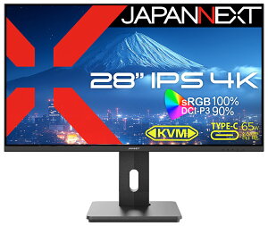 JAPANNEXT�b�W���p���l�N�X�g �t���f�B�X�v���C(28�^/IPS/4K UHD 3840×2160/75Hz/2ms/HDMI2.0/DP1.2/USB TYPE-C/VESA)(�u���b�N) JN-IPS28U-HSPC6