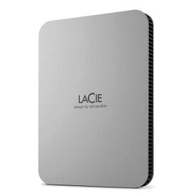 LaCie（ラシー） LaCie 外付け HDD 2TB ポータブル Mobile Drive USB3.2 USB Type-C×1 3年保証 Toolkit付属 【 Windows Mac iPad 】対応（ムーン・シルバー） STLP2000400