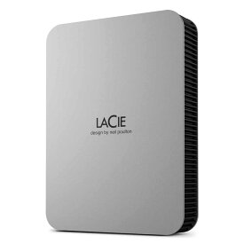 LaCie（ラシー） LaCie 外付け HDD 4TB ポータブル Mobile Drive USB3.2 USB Type-C×1 3年保証 Toolkit付属 【 Windows Mac iPad 】対応（ムーン・シルバー） STLP4000400