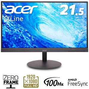 Acer�b�G�C�T�[ �t���f�B�X�v���C(21.5�^/VA/FullHD 1920×1080/100Hz/4ms/HDMI1.4/�~�jD-Sub/VESA/3�N�ۏ�)(�u���b�N) EA220QHbi