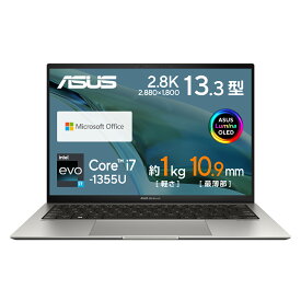 ASUS（エイスース） 13.3型ノートパソコン ASUS Zenbook S 13X OLED UX5304VA（Core i7/ メモリ 16GB/ SSD 512GB/ Microsoft Office Home and Business 2021） バサルトグレー UX5304VA-NQI7WS