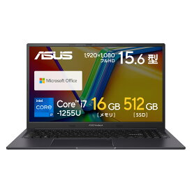 ASUS（エイスース） 15.6型ノートパソコン　ASUS Vivobook 15X K3504ZA （Core i7 / メモリ 16GB / SSD 512GB /Microsoft Office Home and Business 2021 ） インディーブラック K3504ZA-BQ020WS