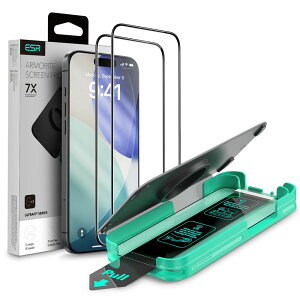 ESR iPhone 17/16 Pro�p UltraFit Armorite �W���ی�t�B������7�{���x�X�N���[���ی�t�B�����i2������j 1D88600901