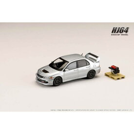 ホビージャパン 1/64 三菱ランサー GSR EVOLUTION 9 MR エンジンディスプレイモデル付き（クールシルバーメタリック）【HJ647054S】 ミニカー