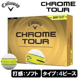 �L�����E�F�C �N���� �c�A�[ 360° �C�G���[�X�g���C�v �S���t�{�[�� 1�_�[�X 12���� CW26-C/TR-360YLST Callaway CHROME TOUR 360° YELLOW STRIPE 2026�N���f�� �S���t