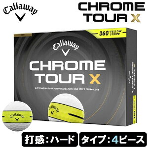 �L�����E�F�C �N���� �c�A�[ X 360° �C�G���[�X�g���C�v �S���t�{�[�� 1�_�[�X 12������ CW26-C/TRX-360YLST Callaway CHROME TOUR X 360° YELLOW STRIPE 2026�N���f�� �S���t