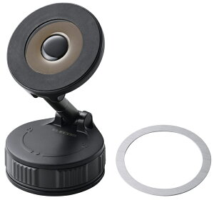 �G���R�� MagSafe�Ή� �X�}�z�z���_�[ �� ����N52���� �z�Վ� �܂肽���ݎ��[ �_�b�V���{�[�h�Œ� 360°��] �S�@��Ή� �g�уX�^���h�i�u���b�N�j P-CARS16BK