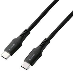 �G���R�� 240W PD EPR USB Type-C �P�[�u�� ���ϋv�i�C���� �f���ɋ��� eMarker 480Mbps 1m�i�u���b�N�j MPA-CCPES10BK