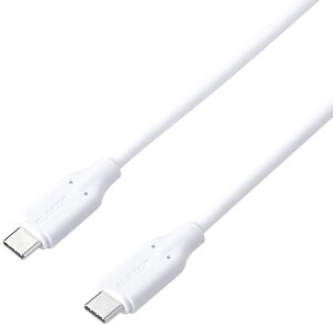 �G���R�� 100W PD USB Type-C �P�[�u�� �u���[�J�[���� �����Ւf�ň��S ���炩�V���R�� 480Mbps 1m�i�z���C�g�j MPA-CC5PTSS10WH