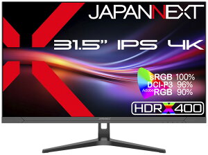JAPANNEXT�b�W���p���l�N�X�g �t���f�B�X�v���C(31.5�^/IPS(ADS)/4K 3840×2160/60Hz/8ms/HDR400/HDMI2.0/DP1.4/VESA)(�u���b�N) JN-IPSB315U