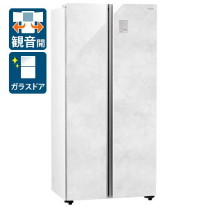 �i�W���ݒu����_A�G���A�̂݁j�A�N�A 475L 2�h�A�①�Ɂi�N���A�}�[�u���z���C�g�j AQR-SBS48A-W AQUA [AQRSBS48AW]