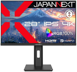 JAPANNEXT�b�W���p���l�N�X�g �t���f�B�X�v���C(28�^/IPS(AAS)/4K UHD 3840×2160/60Hz/2ms/HDR/HDMI2.0/DP1.4/VESA)(�u���b�N) JN-IPS28U2-HSP