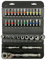 SIGNET ソケット＆ビットセット 差込角1/4SQ 37点 22041 シグネット