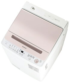 （標準設置料込_Aエリアのみ）洗濯機　一人暮らし　7kg ES-GV7H-P シャープ 7.0kg 全自動洗濯機　ピンク系 SHARP [ESGV7HP]