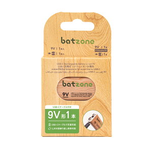 �����m���� 9V�`���`�E���C�I���[�d�r (1�{��)USB Type-C�P�[�u���t P2-LI9V-4500C*1 batzone [P2LI9V4500C1]