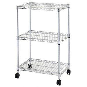 ���~�i�X �X�`�[�����b�N 3�i (��61×���s46×����95.5cm) NLH6090-3 Luminous���M�����[�V���[�Y�@ �|�[���a25mm �L���X�^�[�t �V���o�[���b�N ��60cm���f�� �X�`�[���V�F���t [NLH60903]