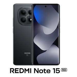 Xiaomi�i�V���I�~�j REDMI Note 15 5G (8GB/256GB) -�u���b�N�iSIM�t���[�Łj MZB0NMWJP