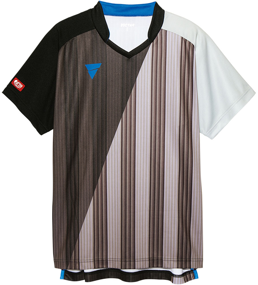 TSP-031466-0020-L ヴィクタス 卓球 ユニセックス ゲームシャツ V-GS053（ブラック・サイズ ウェア 