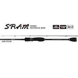 TICT SRAM アジングロッド 7.3ft カーボンソリッド 2ピース EXR-73S-Sis ティクト SRAM(スラム) オールチタンフレーム SiCリング