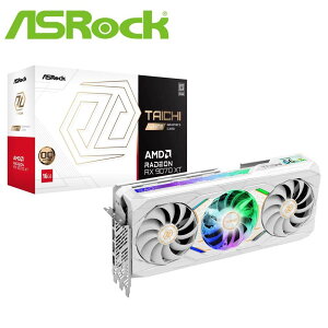 ASRock�b�A�X���b�N ASRock Radeon RX 9070XT Taichi White 16G OC �O���t�B�b�N�{�[�h�i�z���C�g�j�y���T�i USB�[�d�P�[�u���t���z RX9070XTTCW16GO