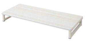 YAMAZEN ���j�^�[��i�z���C�g�E59×25×8cm�j ���j�^�[�X�^���h�@���ド�b�N�@����� DTS-5925-WHIV