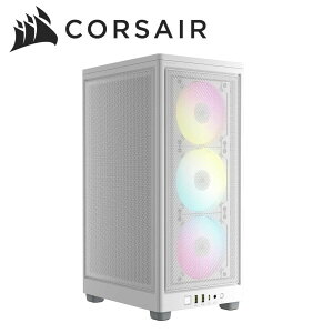 CORSAIR�b�R���Z�A 2000D RGB AIRFLOW Mini-ITX PC �P�[�X - �z���C�g�iiCUE �Ή����i�j CPU�N�[���[�ő�165mm�AGPU �ő�365mm���ډ\ CC-9011247-WW