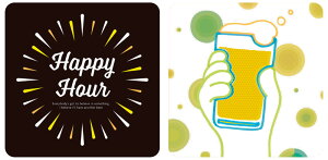 ���m�P�[�X LIGHT BOX SIGN ���C�g�{�b�N�X�T�C�� ��p�f�U�C���V�[�g 2�����iHappyHour�j LBS-DS-03 [LBSDS03]