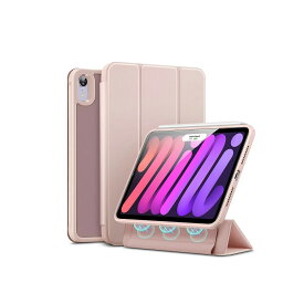 ESR iPad mini（第6世代）用 2WAYフリップ付 耐衝撃ケース（Frosted Pink） ES22021FPK