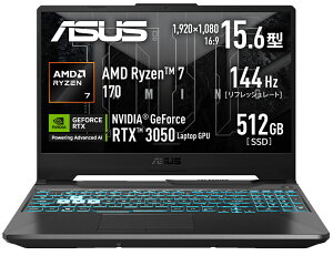 ASUS�b�G�C�X�[�X 15.6�^ �Q�[�~���O�m�[�g�p�\�R�� ASUS TUF Gaming A15 FA506NCQ(Ryzen 7 170/������ 16GB /SSD 512GB/GeForce RTX 3050)�O���t�@�C�g�u���b�N ASUS TUF Gaming �V���[�Y FA506NCQ-R7R3050