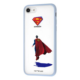 イングレム iPhone SE(第3/2世代)/8/7用 『スーパーマン』マットハイブリッドケース SHEER（スーパーマン/うしろ姿） IJ-WP34BS4WA/SM6