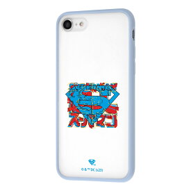 イングレム iPhone SE(第3/2世代)/8/7用 『スーパーマン』マットハイブリッドケース SHEER（スーパーマン/青赤ロゴ） IJ-WP34BS4WA/SM7