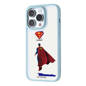 イングレム iPhone 14 Pro用 『スーパーマン』マットハイブリッドケース SHEER（スーパーマン/うしろ姿） IJ-WP37BS4WA/SM6