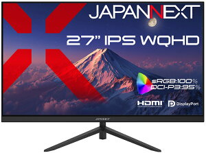 JAPANNEXT�b�W���p���l�N�X�g �t���f�B�X�v���C(27�^/IPS(AAS)/WQHD 2560×1440/75Hz/7ms/HDMI1.4/DP1.2/VESA)(�u���b�N) JN-I27Q2