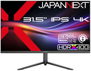JAPANNEXT�b�W���p���l�N�X�g �t���f�B�X�v���C(31.5�^/IPS(ADS)/4K UHD 3840×2160/60Hz/8ms/HDR400/HDMI2.0/DP1.4/USB Type-C/VESA)(�u���b�N) ���~�����@�\�X�^���h JN-IPSB315U-HSPC6