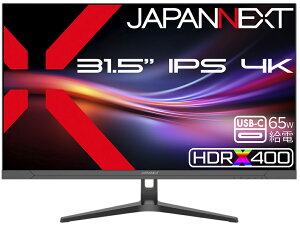 JAPANNEXT�b�W���p���l�N�X�g �t���f�B�X�v���C(31.5�^/IPS(ADS)/4K UHD 3840×2160/60Hz/8ms/HDR400/HDMI2.0/DP1.4/USB Type-C/VESA)(�u���b�N) JN-IPSB315U-C6