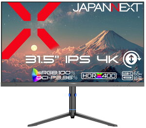 JAPANNEXT�b�W���p���l�N�X�g �t���f�B�X�v���C(31.5�^/IPS(ADS)/4K UHD 3840×2160/60Hz/14ms/HDR400/HDMI2.0/DP1.4/USB TYPE-C/VESA)(�u���b�N) JN-IPS315U-HSPC6