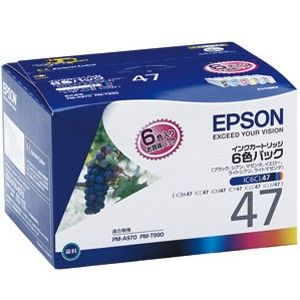 楽天市場】エプソン 純正プリンタインク(6色セット) EPSON IC6CL47