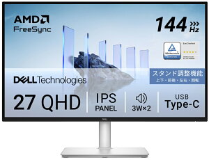DELL�b�f�� �t���f�B�X�v���C(27�^/IPS/WQHD 2560×1440/144Hz/1ms/HDMI2.1/DP1.4/USB Type-C/VESA/���P�_3�N�ۏ�) S2725DC-R