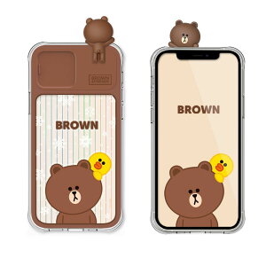 LINE FRIENDS iPhone 12p tBMAtLIGHT UP CASEiBROWNSALLYj KCE-CSI461