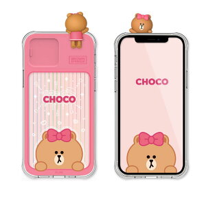 LINE FRIENDS iPhone 12p tBMAtLIGHT UP CASEiCHOCOj KCE-CSI462