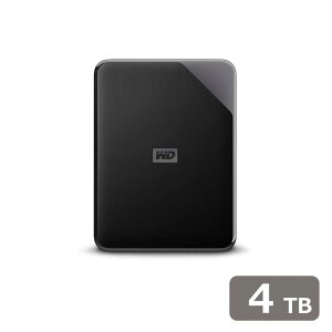 Western Digital�b�E�G�X�^���f�W�^�� USB 5Gbps(USB 3.2 Gen1)�Ή� �|�[�^�u���n�[�h�f�B�X�N 4TB WD Elements SE Portable(2026�N���f��) WDBG8A0040BBK-JESN