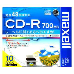 }NZ f[^p700MB 48{ΉCD-R 10pbN zCgv^u maxell@Ђт[xfBXN CDR700S.WP.S1P10S