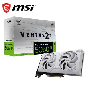 MSI�b�G���G�X�A�C MSI GeForce RTX 5060 Ti 8G VENTUS 2X OC WHITE PLUS �O���t�B�b�N�{�[�h�i�z���C�g�j RTX5060TIOCWHPL