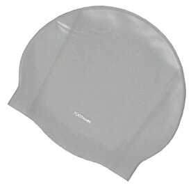 101117-21 フットマーク 水泳帽　スクールシリコン（シルバー・サイズ：フリー） FOOTMARK