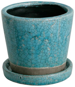 �_���g��(DULTON) �J���[ �O���C�Y�h �|�b�g 5���i�^�[�R�C�Y�j 45-093330 CH14-G518TQ COLOR GLAZED POT TURQUOISE