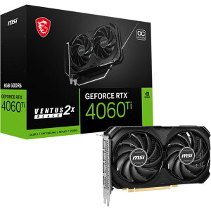 MSIbGGXAC MSI GeForce RTX 4060 Ti VENTUS 2X BLACK 8G OC / PCI-Express 4.0 OtBbNX{[h RTX 4060 Ti VENTUS 2X BLACK 8G OC