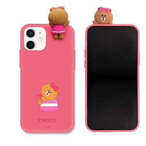 LINE FRIENDS iPhone 12 minip tBMAtJ[\tgP[XiMACARON CHOCOj KCE-CSB030