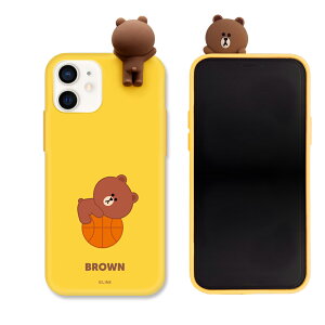 LINE FRIENDS iPhone 12/12 Prop tBMAtJ[\tgP[XiBASKETBALL BROWNj KCE-CSB052